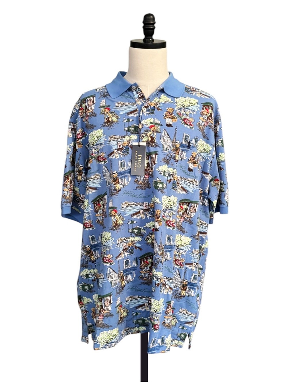 Polo Ralph Lauren Classic-Fit Polo Bear Mesh Polo Shirt - Paris | 2XLT NWT - Picture 2 of 9
